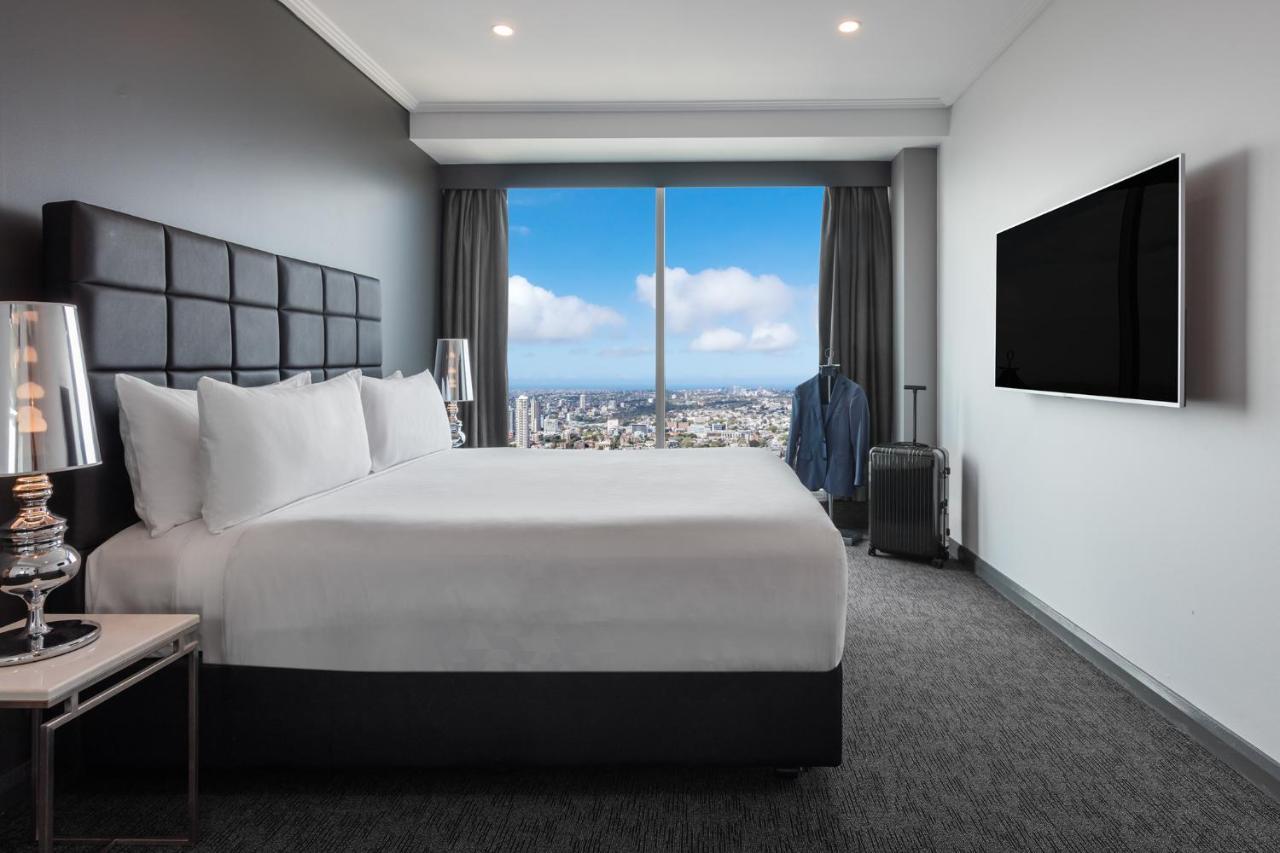 Meriton Suites World Tower, Sídney Exterior foto A bedroom at the hotel
